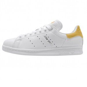 Adidas Women's Stan Smith Sneakers White/Silver/Yellow 8.5